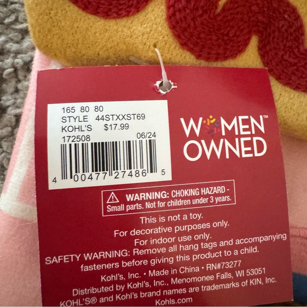 St Nicholas Appliqué Embroidered Girls Christmas Stocking Princess Rapunzel NWT - Picture 6 of 7